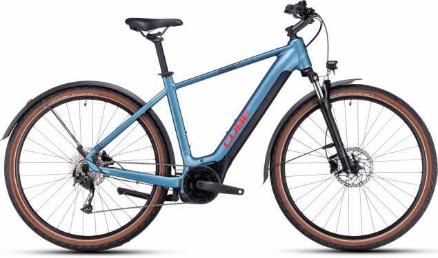 CUBE 23 Nuride Hybrid Performance 625 Allroad 58cm | metalblue n red